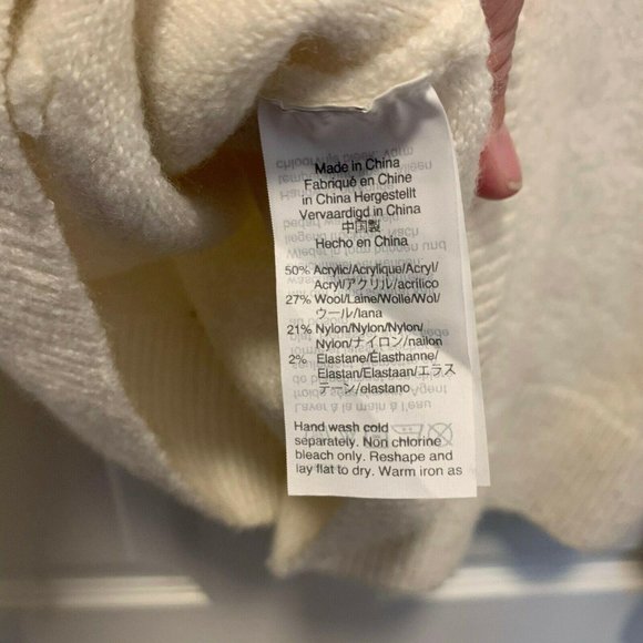 Madewell Bobble Dashwood Ivory Pom Pom Sweater S - Picture 12 of 12